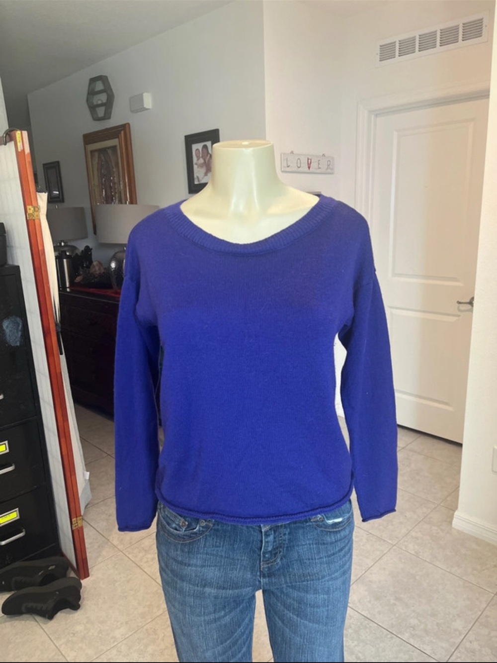 Eileen Fisher Vivid Blue Wool Sweater